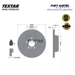Load image into Gallery viewer, 2x Textar 92241903 Rear Brake Discs 330mm Vented fits 34216792233