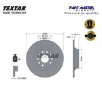 Load image into Gallery viewer, 2x Textar 92255403 Rear Brake Discs 300mm Solid fits 3Q0615601