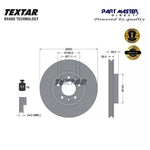 Load image into Gallery viewer, 2x Front Brake Discs Vented 283mm 92267203 Genuine OE Textar fits 1642765080