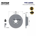 Load image into Gallery viewer, 2x Genuine OE Textar Solid Rear Brake Discs 300mm 92272703 fits 4474230012