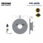 Load image into Gallery viewer, 2x Rear Brake Discs 308mm Solid Genuine OE Textar 92273903 fits 1764282 1783910