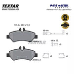 Load image into Gallery viewer, Textar 2919001 Brake Pads Fits MERCEDES SPRINTER 906 2.2D Rear 2009