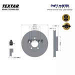 Load image into Gallery viewer, 2x Genuine Textar 92130303 Vented Front Brake Discs 278mm fits BFF43325X Pair