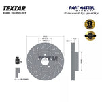 Load image into Gallery viewer, 2x Front Brake Discs 322mm Vented Genuine OE Textar 92163405 fits A0004213012