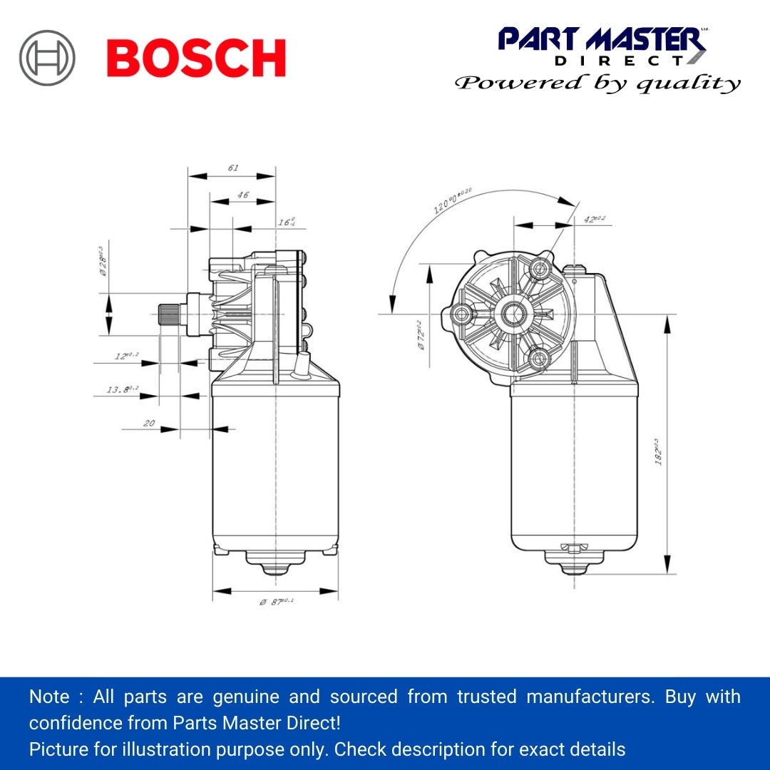 BOSCH WIPER MOTOR 0986337400