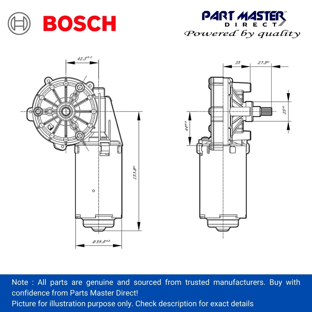 BOSCH WIPER MOTOR 0986337200