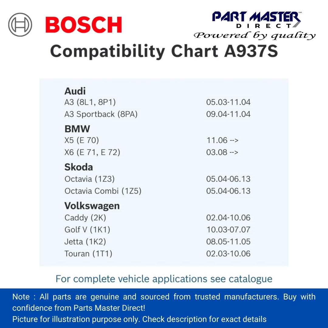 BOSCH AEROTWIN FLAT BLADE SET 600/475 A937S 3397118937