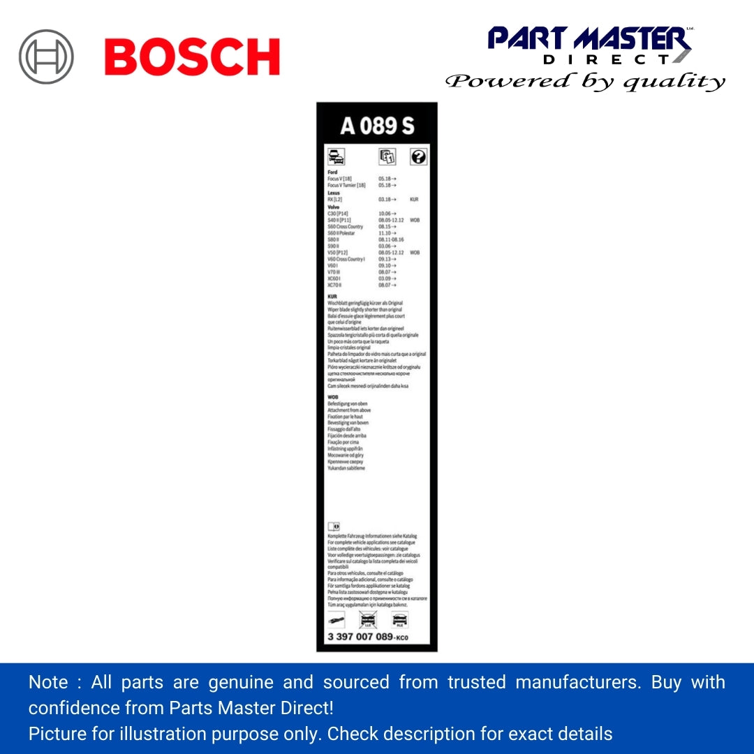 BOSCH AEROTWIN FLAT BLADE SET 650/500 A089S 3397007089