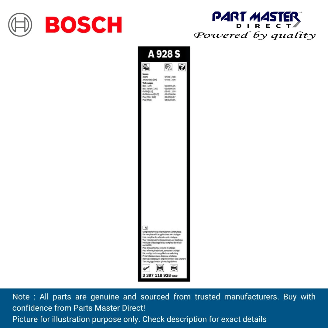 BOSCH AEROTWIN FLAT BLADE SET 530/475 A928S 3397118928