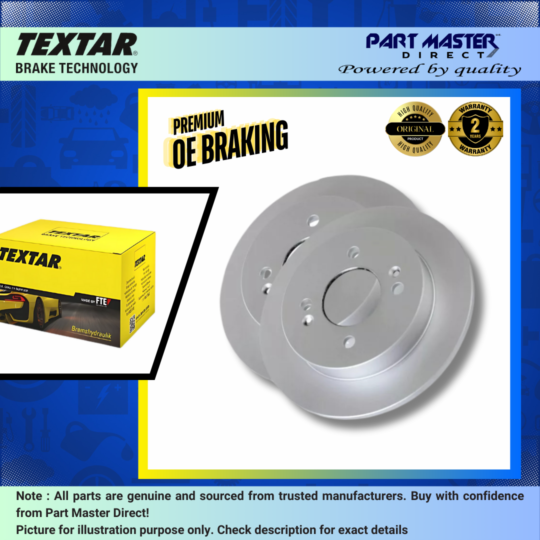 Textar 92163205 2x Front Brake Discs 295mm fits Apec Red 2044210712 2044212512