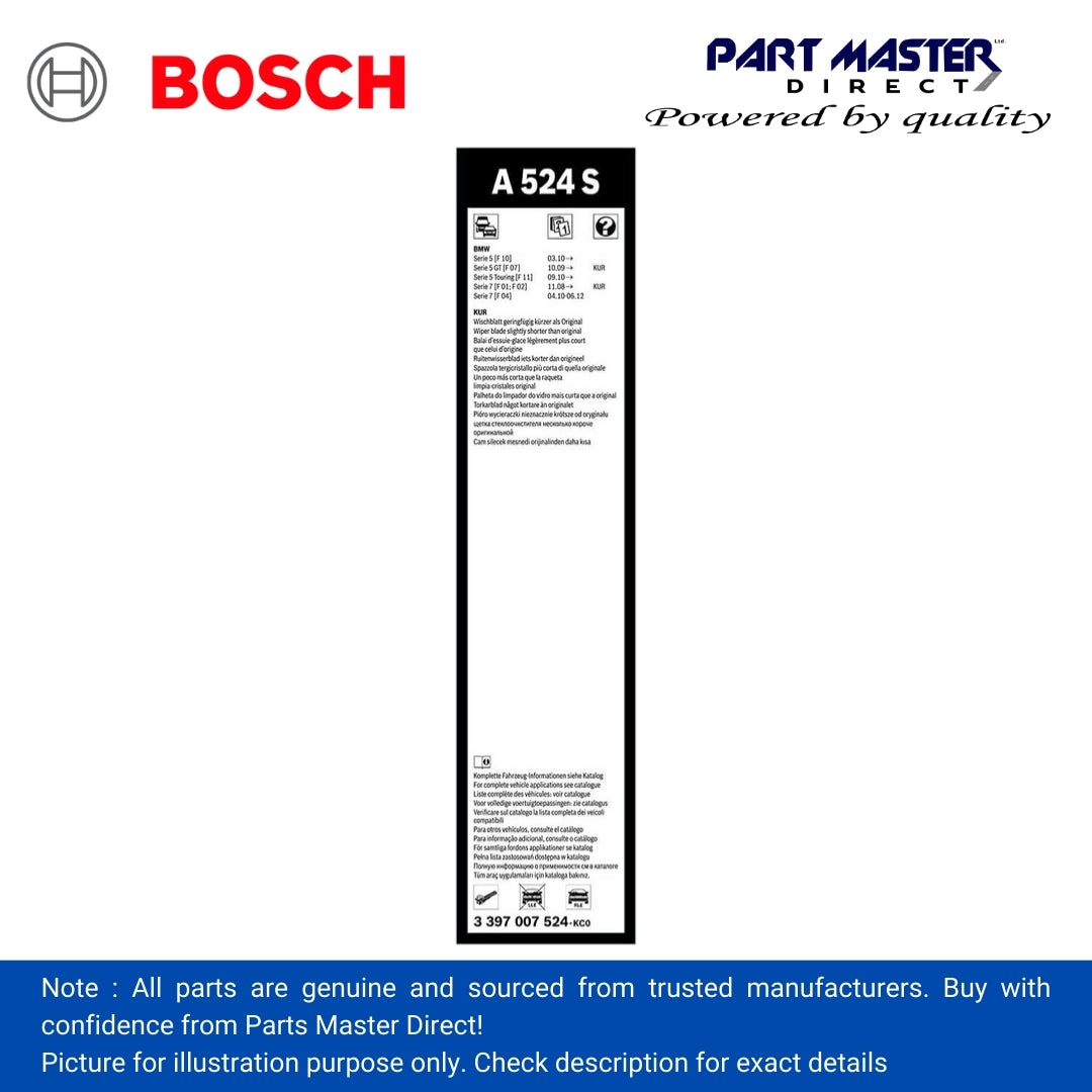 BOSCH AEROTWIN FLAT BLADE SET 650/450 A524S 3397007524