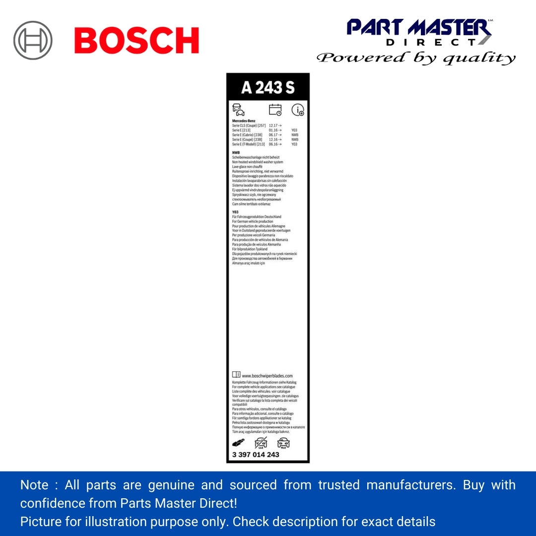 BOSCH AEROTWIN FLAT BLADE SET 600/550 A243S 3397014243