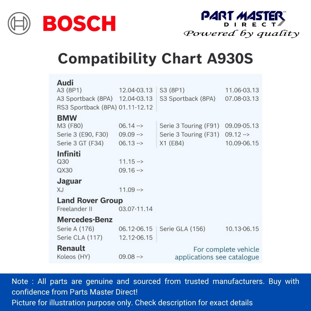 BOSCH AEROTWIN FLAT BLADE SET 600/475 A930S 3397118930
