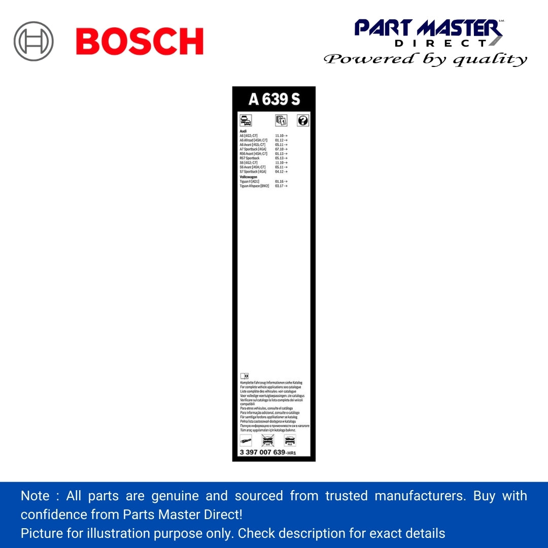 BOSCH AEROTWIN FLAT BLADE SET 650/530 A639S 3397007639