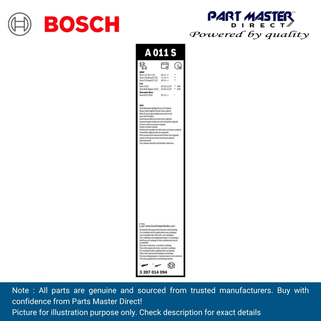 BOSCH AEROTWIN FLAT BLADE SET 550/450 A011S 3397014094