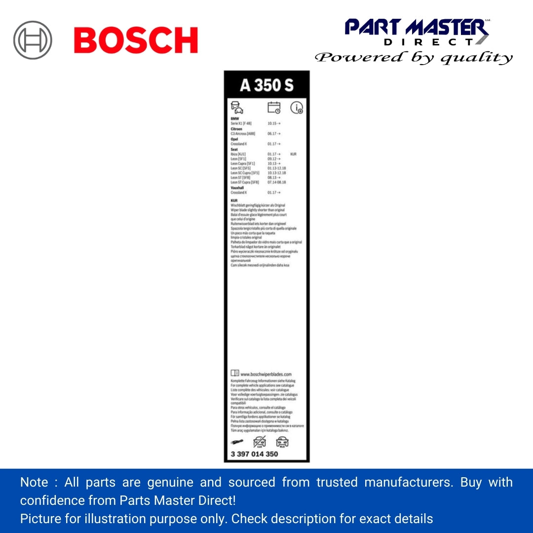 BOSCH AEROTWIN FLAT BLADE SET 650/400 A350S 3397014350