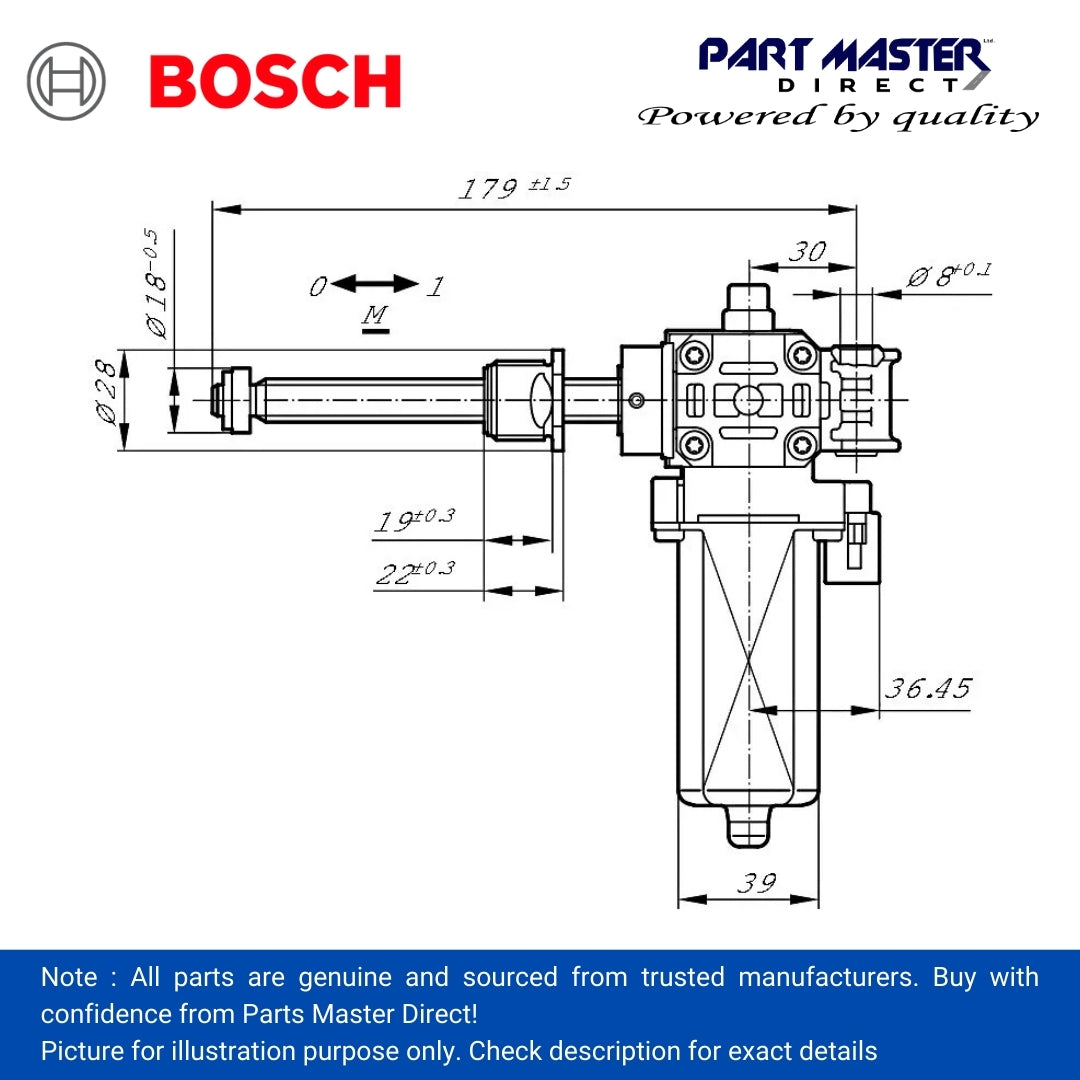 BOSCH WIPER MOTOR 0390203229