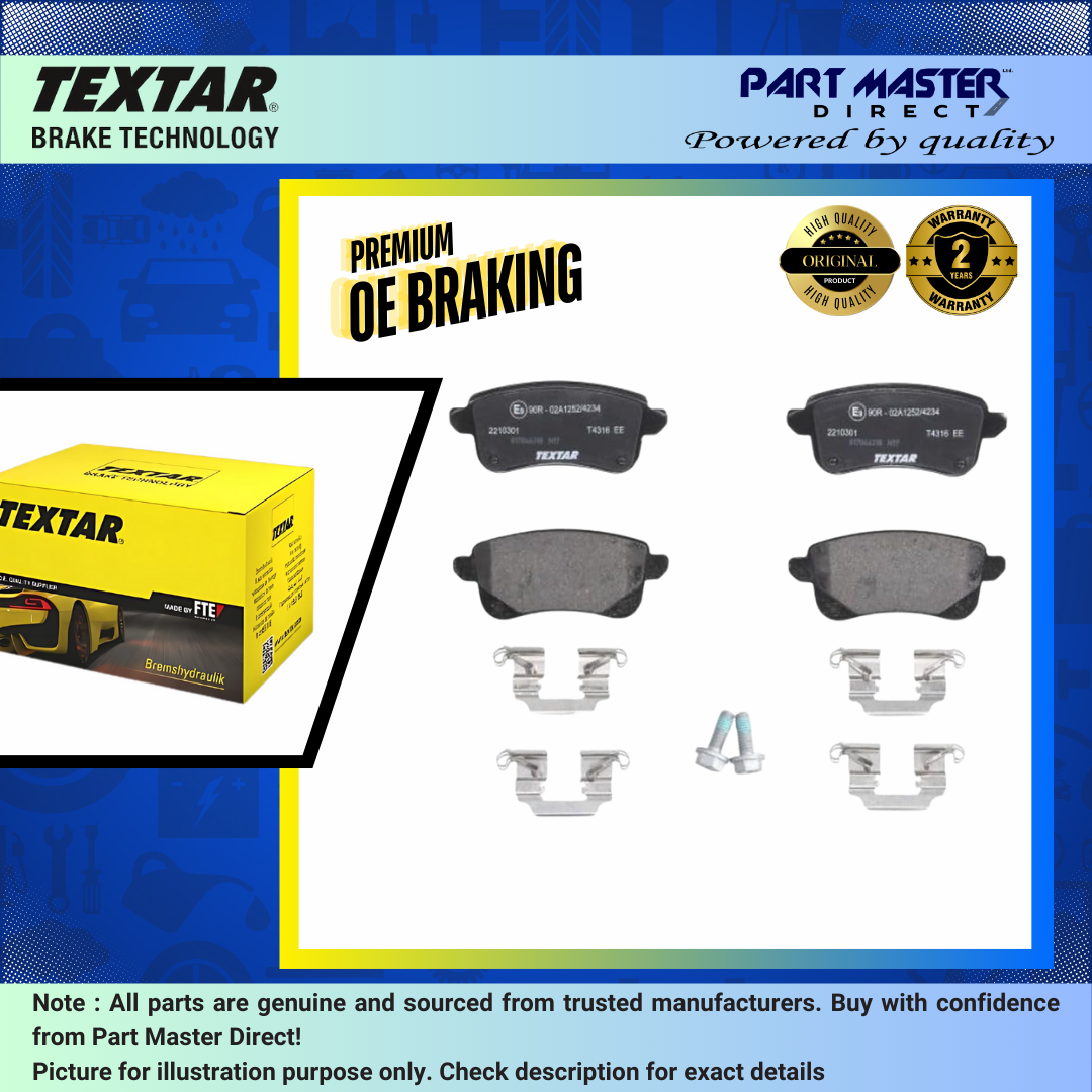 Textar 2210301 Rear Brake Pad Set OE Replacement MQ005265 440602652R