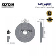 2x Textar 92262105 Front Brake Discs 320mm Drilled Vented fits 2464212712