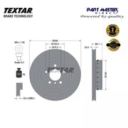 2x Textar 92265825 330mm 2-Piece Vented Front Brake Discs