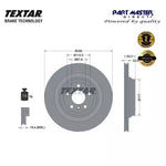 Load image into Gallery viewer, 2x Rear Brake Discs Vented 330mm 92273505 Genuine OE Textar fits 1664230112

