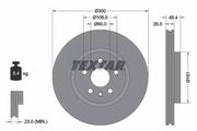2x Vented Front Brake Discs 300mm 92275303 Genuine OE Textar 13515909