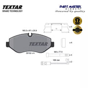 Textar 2919202 Front Brake Pads For MERCEDES VITO W447 1.6D 2014