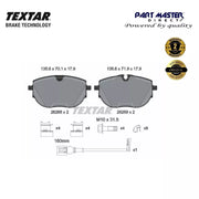 Textar 2626801 Front Brake Pads Set Fits Brembo P85187 7LA698151 7LA698151B