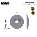 Load image into Gallery viewer, Textar 92163703 2x Front Brake Discs Vented 273mm Genuine fits OE 4351202180
