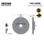 Load image into Gallery viewer, 2x Textar 92259405 Front Brake Discs 328mm Vented fits 435120E050
