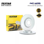 Load image into Gallery viewer, 2x Textar 92120903 Rear Brake Discs Solid 253mm fits OE 1K0615601AB New Pair

