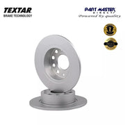 2x Textar 92140803 Rear Brake Discs Solid 282mm Genuine OE Fits 1K0615601AD