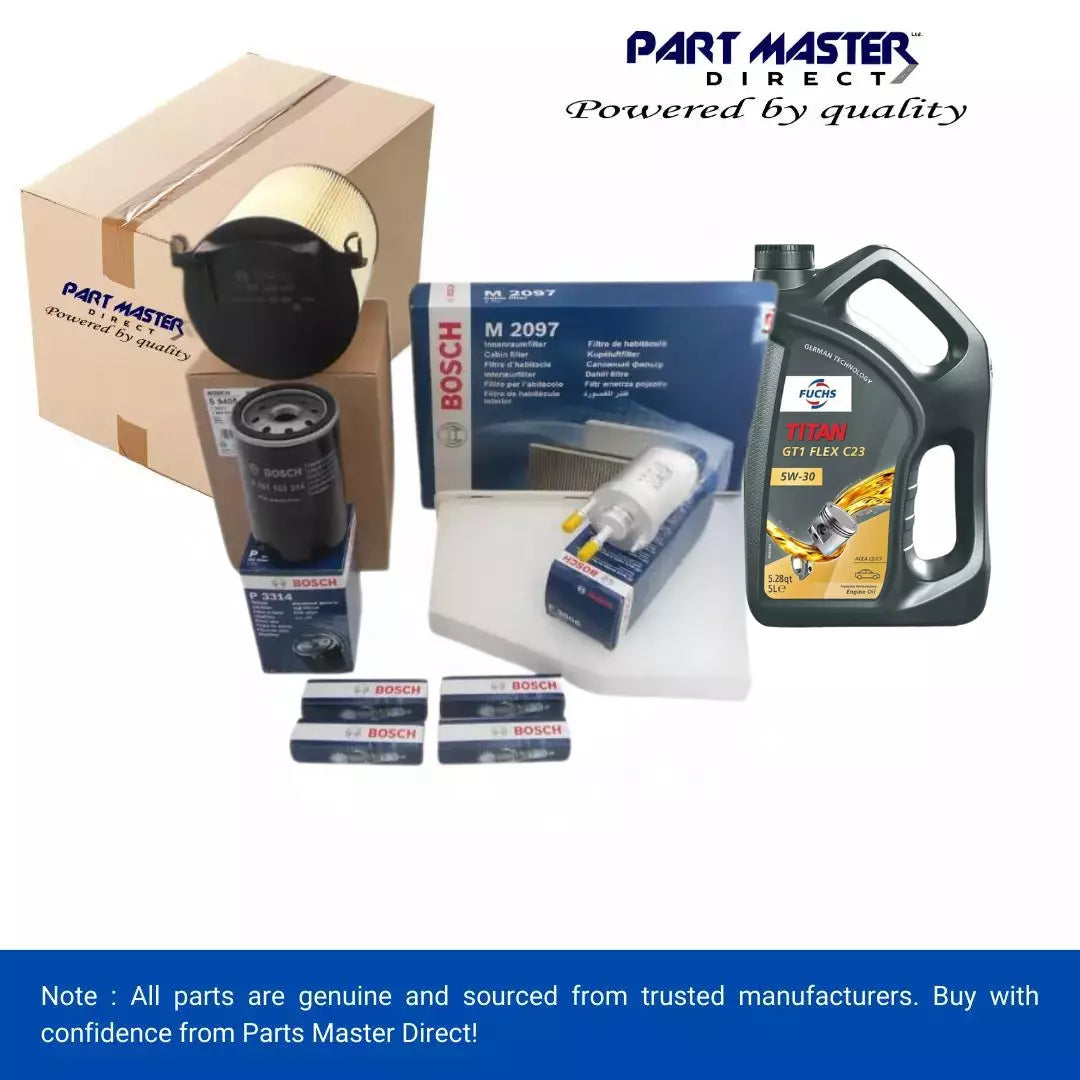 BOSCH AUDI A3 1.6 PETROL SERVICE KIT OIL FILTERS PLUGS 03-13 5L ENGINE OIL