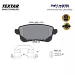 Load image into Gallery viewer, Textar 2210301 Rear Brake Pad Set OE Replacement MQ005265 440602652R
